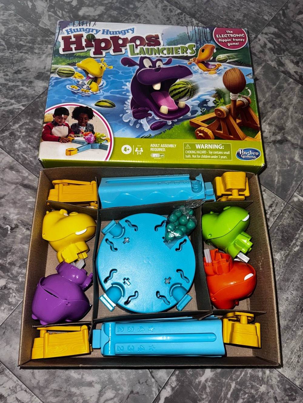 Hasbro Hungry Hungry Hippos Launchers Electronic Game Complete Set